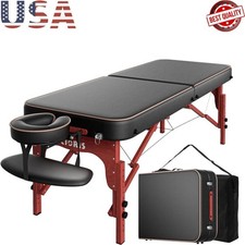 Portable Massage Table Adjustable W/Black Bag 1100lbs 84" Cushioning Comfort