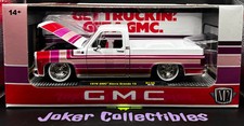 M2 Machines 1:24 Scale Pink White 1976 GMC Sierra Grande 15 R140 26-05