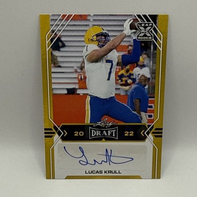 2022 Leaf Draft - Autographs Lucas Krull #BA-LK1 (AU, RC) Gold Variant Card