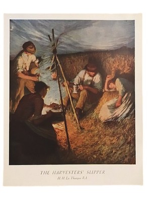 THE HARVESTERS  SUPPER Druck eines Gemäldes - H. H. La THANGUE