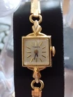 Vtg Timex Ladies Watch Gold Plated Security Chain Working Perfectly