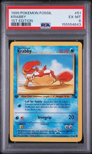 Krabby (1st Edition) graded PSA 6 for sale on eBay