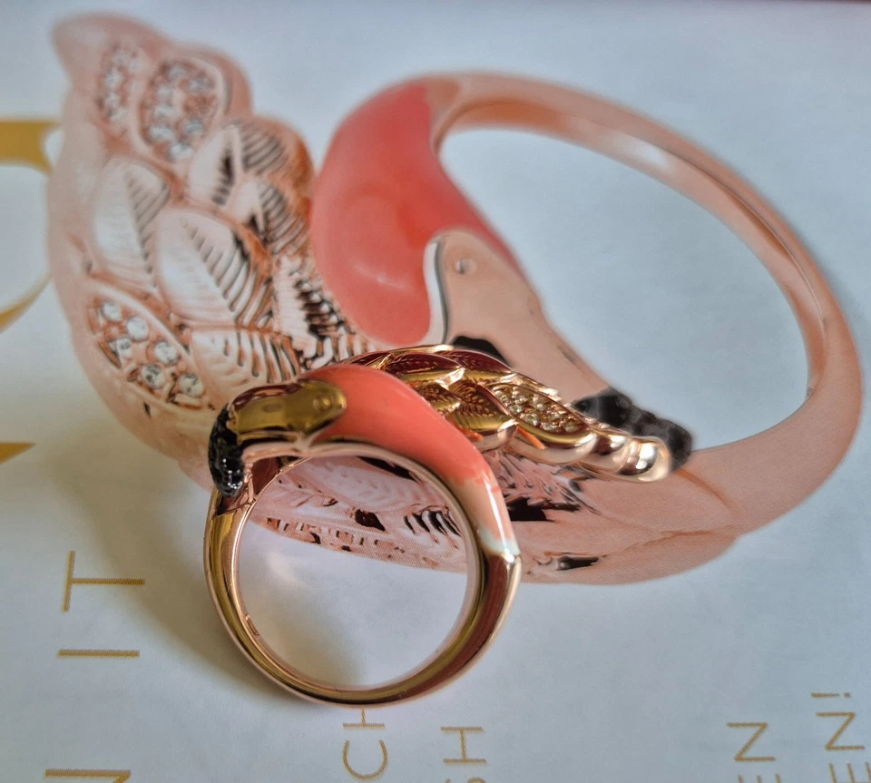 Pierre Lang Ring Gr. 8 Flamingo Rose *** TOPZUSTAND**** Art 17733 RSG/DRS+SWZ+KY - Bild 3 von 4