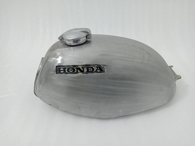 Honda SL350 SL 350 K1 1970 - 73 Raw Steel Petrol Gas Tank +Monza Cap+ Badges