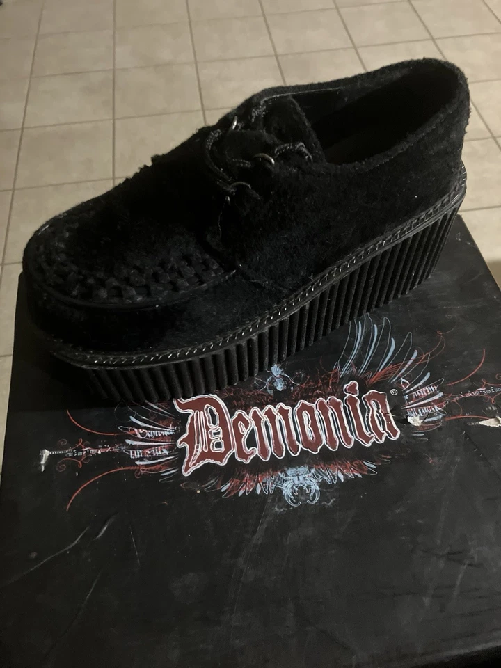 RARO 2000’s Plataforma Demonia Creeper-202 CRE202/B/PIEL Talla 6 Mujer’s Foto 3 de 4