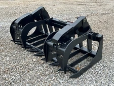 72" Heavy Duty Root Rake Grapple Bucket Attachment Fits Skid Steer Loader, 6'