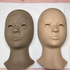 Lot Of 2 Mannequin Heads For Eyelash Extension Training. Heads Only.