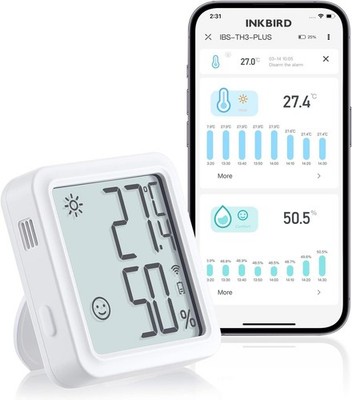 INKBIRD WiFi Thermometer Hygrometer Fühler IBS-TH3 PLUS Raumtemperatur