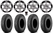 ITP SS212 14" Wheels Machined 32" Incursion A/T Tires Yamaha Wolverine RMAX