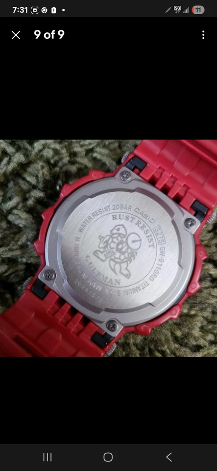 Casio G-shock Gulfman GW-9110RD-4JF Rescate Rojo Colaboración Digital Foto 3 de 4