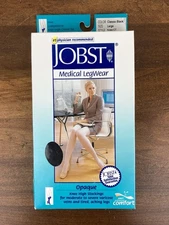 Jobst Medical Compression Knee CT Stockings 20-30 mmHg LARGE Classic Black