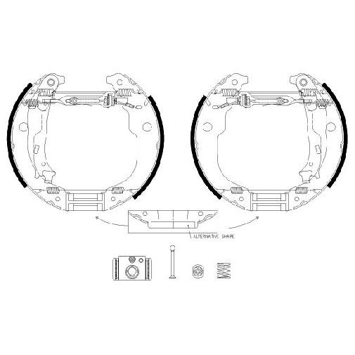 2X Bremsbackensatz Hinten FüR Citroen C3 SC 1.0 1.2 1.4 1.6 09 Bis 16 Textar ZMZ-image