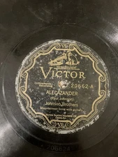 JOHNSON BROTHERS Mountaineer Song 78 Victor 20662 ALECAZANDER/SWEET NELLIE BROWN