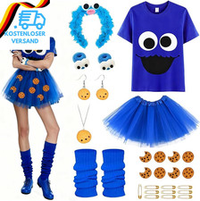 Krümelmonster Kostüm Damen, Kekse Monster Kostüm, Monster Kostüm Frauen Mit Blau