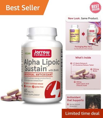 60-Count  Alpha Lipoic Sustain with Biotin - Advanced Antioxidant Formula