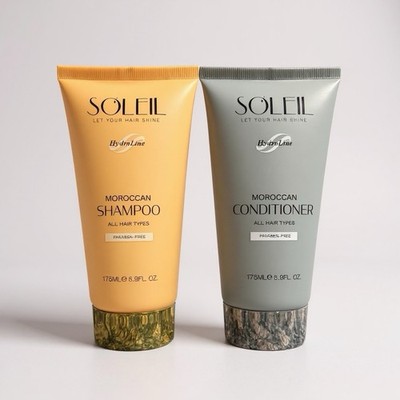 Soleil HydroLine Moroccan Shampoo & Conditioner Set   5.9 fl oz Each   Sealed