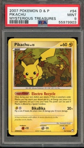 Pokemon Pikachu Mysterious Treasures #94 PSA 9 Mint
