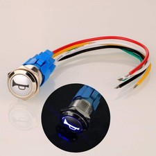 Gebildet 12V-24V/5A 16mm Pre-Wiring Momentary Speaker Horn Push Button Waterp...
