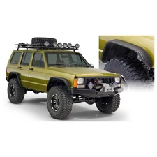Bushwacker Front Rear Flat-Style Matte Black Fender Flares for 84-01 Cherokee