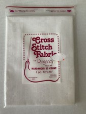 Cross Stitch Fabric White Hardanger 22 Count 12x18 100% Cotton by Regency New
