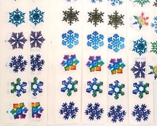 30 Small Snowflake Stickers/Scrapbooking/Crafts/Journals/Diary/1"