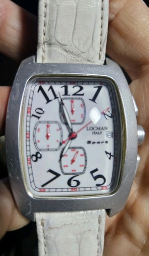 Locman Italy Sport Quartz Chronograph Watch 487 Leather LOCMAN band
