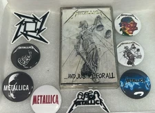 Metallica Lot Of ( 9 )) Cassette/Buttons /iron On Patches See Description