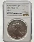 2025 W Burnished Silver Eagle NGC MS69 ASE