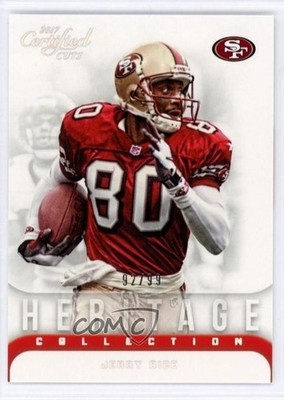 2017 Certified Cuts Heritage Collection Silver 92/99 Jerry Rice #18 HOF 7eo