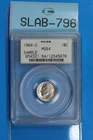 1964-D 10C ROOSEVELT SILVER DIME PCGS MS64 SAMPLE SLAB TYPE COIN SLAB-796