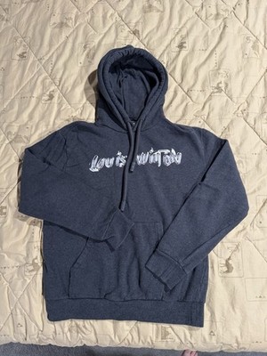 LOUIS VUITTON Graphic logo pullover hoodie Black Size L Pre-Owned