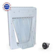 Electronic Pet Door - Programmable Collar Activated for Dogs Cats up to 100 lb