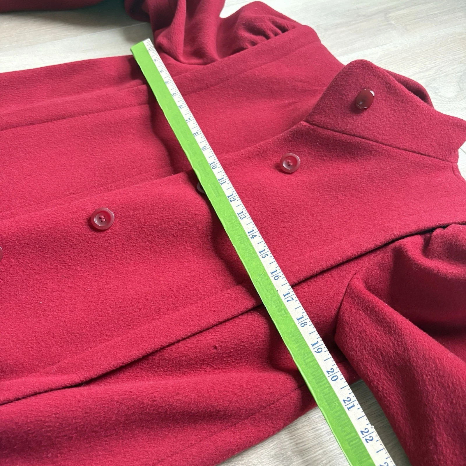 Vintage 1980s Glenbrooke Red Pure Wool Princess Coat – Made in Yugoslavia image 4