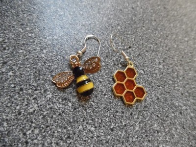 Honey Bee earrings. Hand made. Different styles.