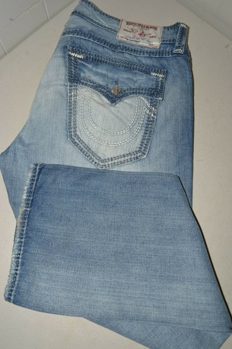 Pantalones de mezclilla True Religion para hombre rectos True Indigo Mega T azul Demin 40x34