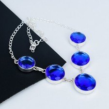 Collana In Argento Sterling 925 Con Gemma Tanzanite Per Regali Di Anniversario