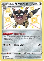 Galarian Perrserker SV087/SV122 Shining Fates Shiny Vault Holo Rare