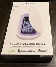 Mophie UV Sanitizer with Wireless Charging for Smartphones - White