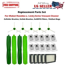 Set of HEPA Filters Roller Side Brushes Dust Bags for iRobot Roomba i8 i7 i9+ j6