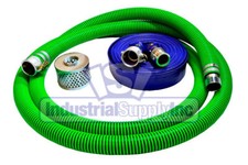 EPDM Rubber Suction Hose  2" x 20 FT  Regular Kit  100 FT Blue Discharge  FS