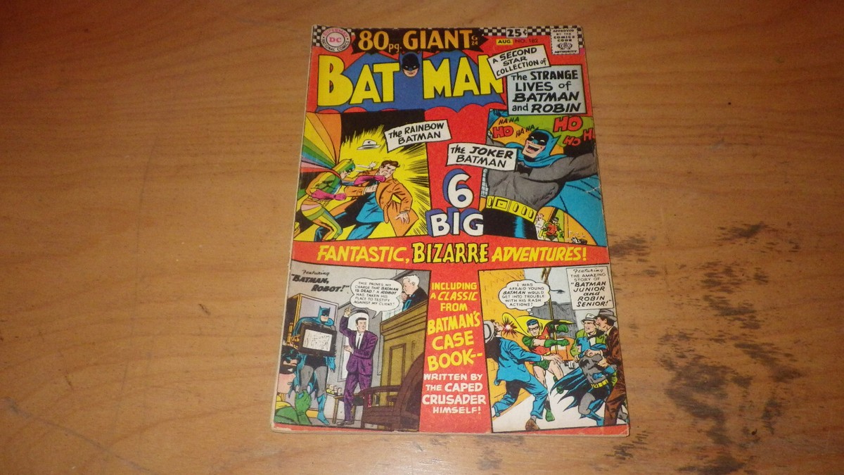 80 Pg. Giant Batman 182 DC Comics No. 182 July-Aug. 1966 FN 6.0 | eBay