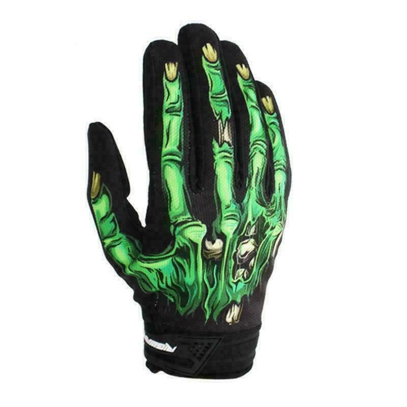 Cycling Motorcycle Racing Skeleton Goth Mechanics Skull Bone Full