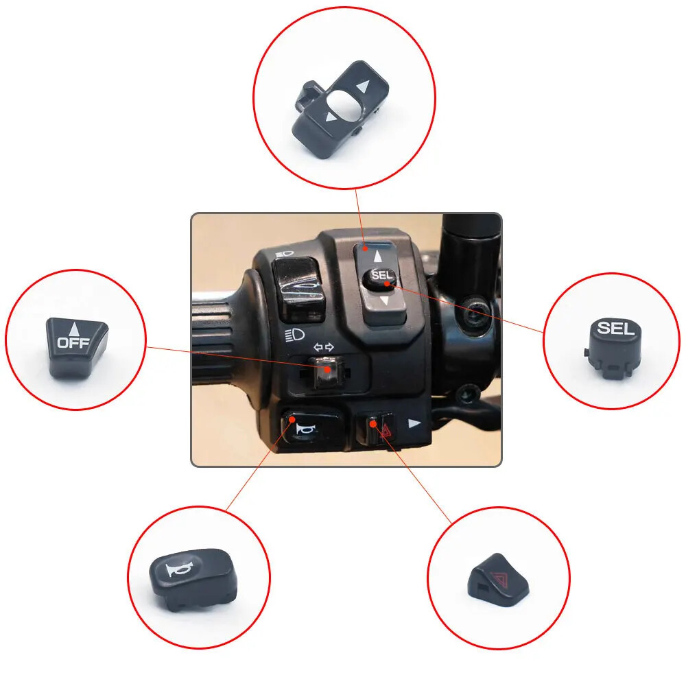Left combination switch button For Kawasaki Z900 ZX-4RR 2020 2021
