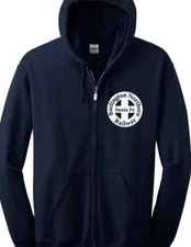 BNSF Retro Logo Zip Hoodie Burlington Railway Santa Fe Train Hooded Sweatshirt