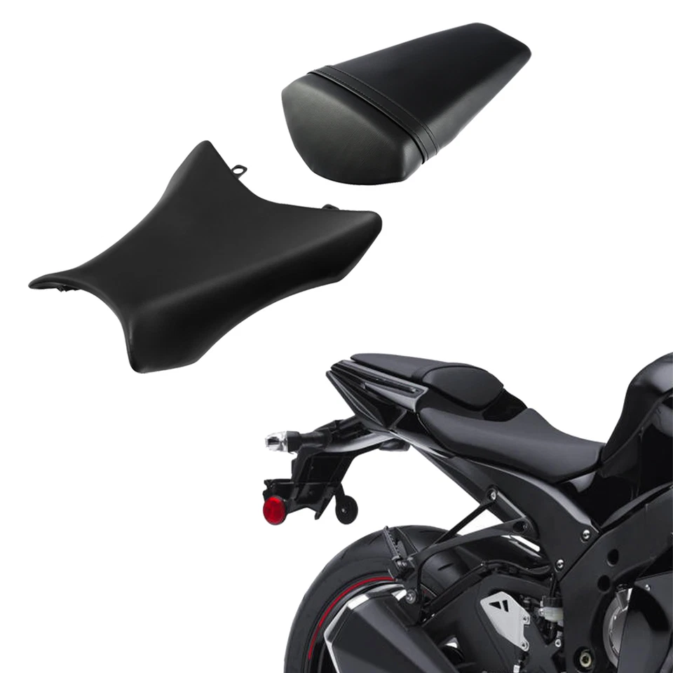 Asiento de conductor y pasajero apto para Kawasaki Ninja ZX10R ZX 10R 2011-2015 14 negro Foto 2 de 4