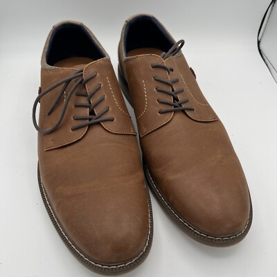 size 13 mens brown dress shoes CHAPS Men's Thomas Lace Up Foam Footbed Step into the boardroom