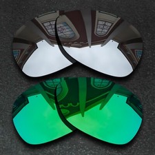 US Silver Green Polarized Replacement Lenses For-Oakley Feedback