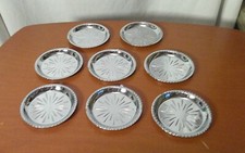 8 Irvin Ware cup coaster's metal, 3 3/4 round, made in the USA