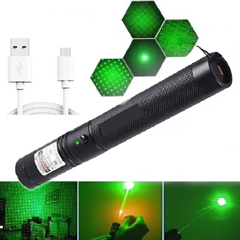 5000M Starker grüner Laserpointer Outdoor-Lazer-Taschenlampe USB wiederaufladbar - Bild 2 von 4