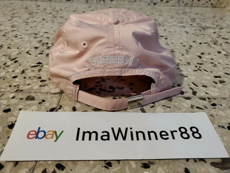 Supreme Nylon Visera Etiqueta 6 Paneles Rosa Gorra FW17 Semana 5 NUEVO sin etiquetas Foto 4 de 4
